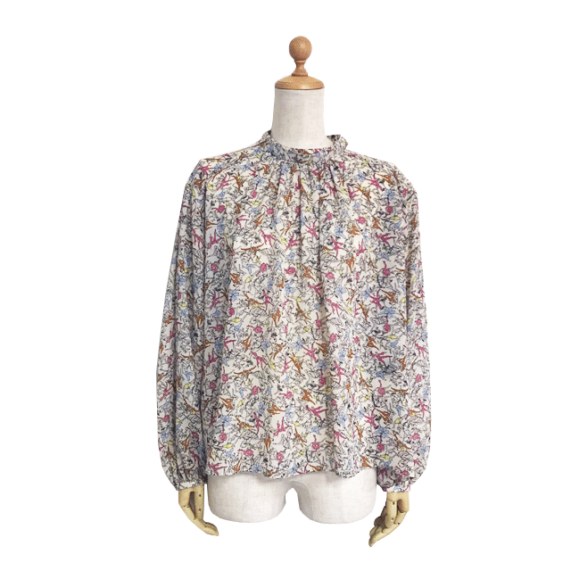 ロイスクレヨン　ペイズリーフリルエアリーブラウス　トップス　新品未使用タグ付き　