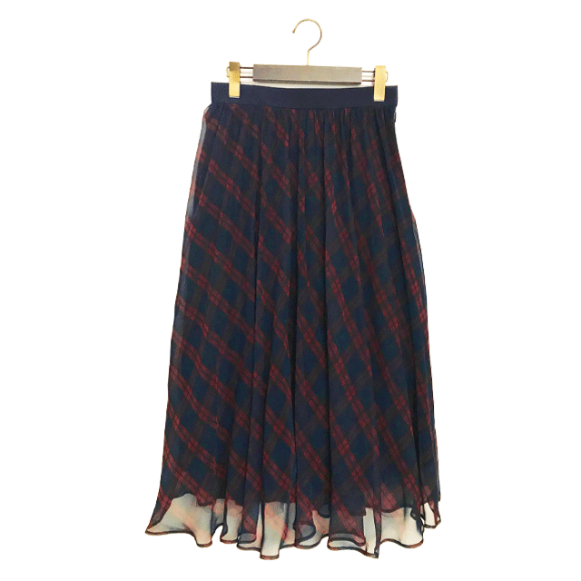 チェックオーガンスカート　アカ  