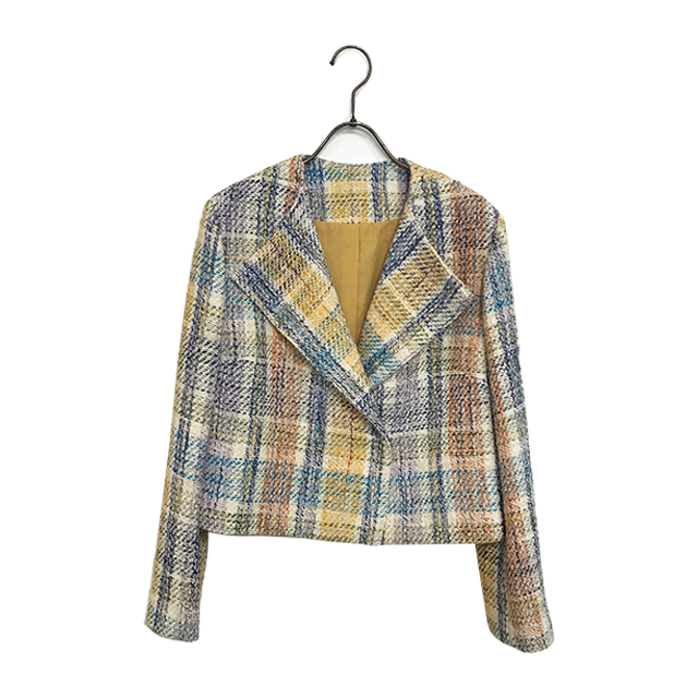 カラーツイードチェックM-  